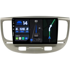 BXLIYER 6G + 128G Octa Core Android 14 IPS 9 colių automobilinis radijas Kia Rio 2 (2006-2011) Belaidis CarPlay Android automobilio atbulinės eigos kamera ir mikrofonas 2 Din DAB vairo valdymas Greitas įkrovimas 360-CAM Bluetooth