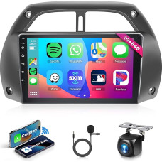 2G 64G Android 13 automobilinis radijas Toyota RAV4 2001-2006 9 colių jutiklinio ekrano automobilinis radijas su belaidžiu Carplay Android automobiline navigacija GPS Mirror Link Bluetooth FM/RDS radijas WiFi USB+ atbulinės eigos kamera