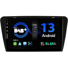 SXAUTO Built-In DAB Android 12 IPS Car Radio for Skoda Octavia (2014-2018) - Built-in Carplay/Android Car - Camera + Mic - 4G + 64G - 360-CAM Steering Wheel Control Fast Boot WiFi DSP - 2 DIN 10.1