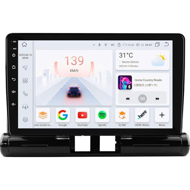 Android 13 Car Radio for Citroen C3/C3 Aircross 2017-2023 for Citroen C4/C4 Aircross (Brazil) 2017-2023 with Wireless Carplay Android Car 8-Core 4G + 32G QLED Screen WiFi Navigation Bluetooth 5.0