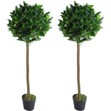 Leaf Pair of Artificial Laurel Tree with Stem 120cm