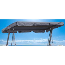 QUICK STAR Hollywood Swing Roof Cover 210 x 145 cm Grey Waterproof Universal Replacement Roof Garden Swing 3 Seater UV 50 Swing Roof Replacement Cover