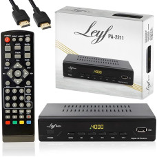 LEYF PA-2211 Kabelinis imtuvas DVB-C Skaitmeninė kabelinė televizija Full HD TV (DVB-C / C2, HDTV, DVB-T/T2, HD, SCART, USB) + HD kabelis, kabelinė televizija, tinkanti visiems kabelinės televizijos tiekėjams