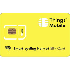 IOT/M2M SIM Card for Smart Bike Helmet/Smart Cycle Helmet/Things Mobile - Things Mobile - Global Network Coverage, Multiple Provider Network GSM/2G/3G/4G, No Fixed Cost. €10 Credit included
