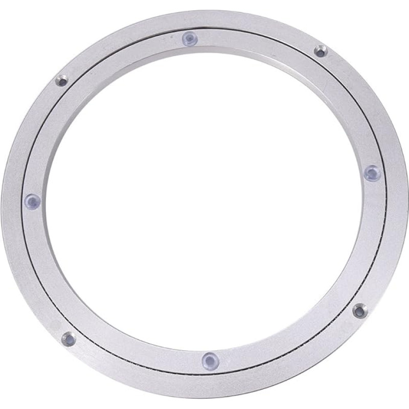 Pasukamas sukamasis stalas, pagamintas iš tvirto aliuminio lydinio, pasukamas sukamasis stalas, apvalus valgomojo stalas, sklandžiai besisukanti plokštė kaleidoskopams, prekybinių parodų stendų stalviršis (10 colių x aukštis 8,5 mm)