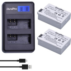 DuraPro 2 x LP-E8 Battery + LED USB Dual Charger for Canon LP-E8; Canon EOS 550D, EOS 700D, EOS 600D, EOS 650D, Rebel T2i T3i T4i T5i, Kiss X4 X5 X6i X7i DSLR Cameras