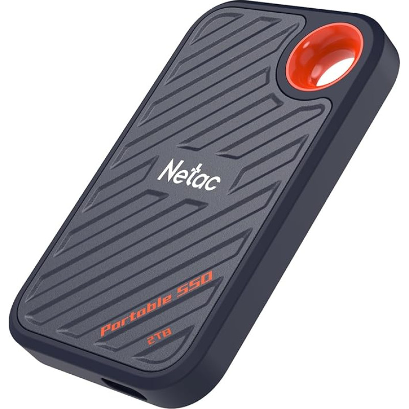 Netac ZX20 2TB Mobile Solid State Drive External Portable 2TB (up to 2000MB/s Read and Write Shockproof, AES Encryption, Water and Dust Proof) Grey