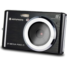 AGFA Photo - Kompakte Digitalkamera mit 21 Megapixel CMOS-Sensor, 8x Digitalzoom und LCD-Display Schwarz