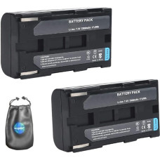 amsahr Digital Camera and Camcorder Battery for Canon BP-915, BP-911, 914, MV10 Pack-2 - Includes Lens Accessory Pouch