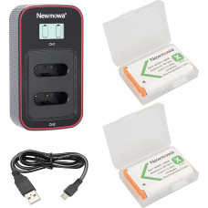 Newmowa NP-BX1 Replacement Battery (2-Pack) and Smart LCD Display Dual USB Charger for Sony NP-BX1/M8 and Sony DSC-RX100,RX100 II,RX100M II,DSC-RX100 III,DSC-RX100 IV,DSC-RX100 V/VII,ZV-1