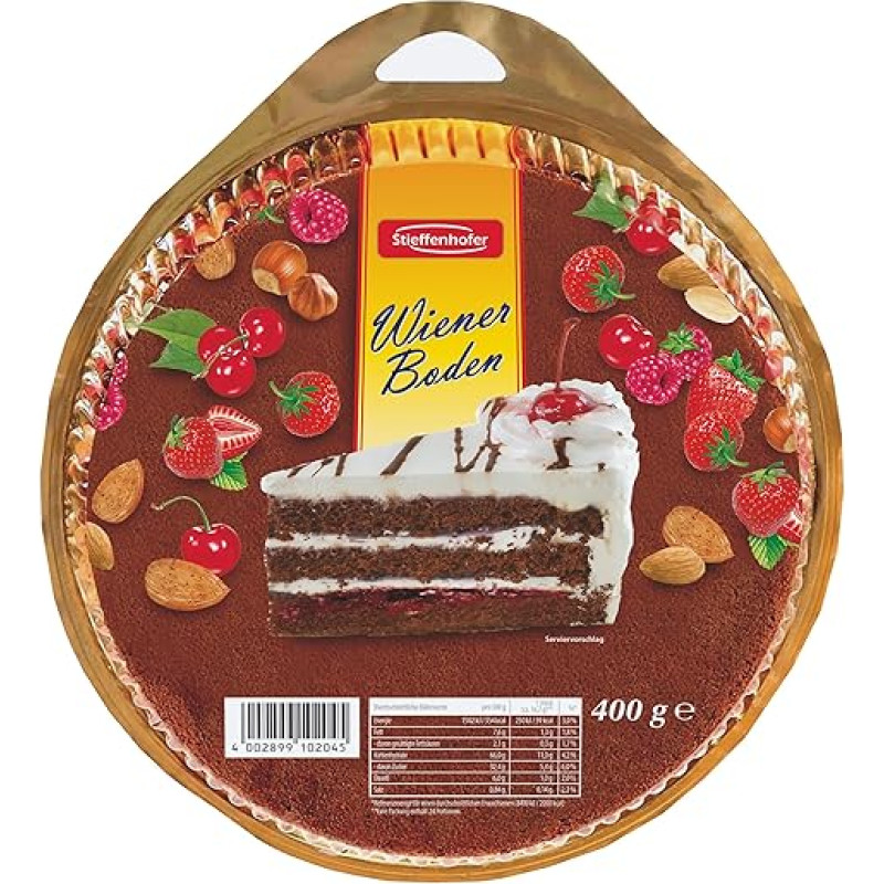 Stieffenhofer Wiener Boden Dark, Cake Base, Three Pieces, 400 g