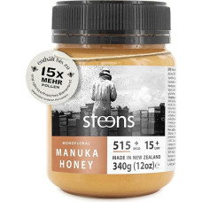 Steens Manuka Honey MGO 515+ - 340 g Pure Raw 100% Certified UMF 15+ Manuka Honey - Bottled and Sealed in New Zealand