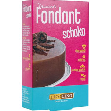 DECOCINO Fondant Chocolate - 250g - Ideal for Decorating Cakes, Tarts, Cupcakes - Palm Oil Free & Vegan