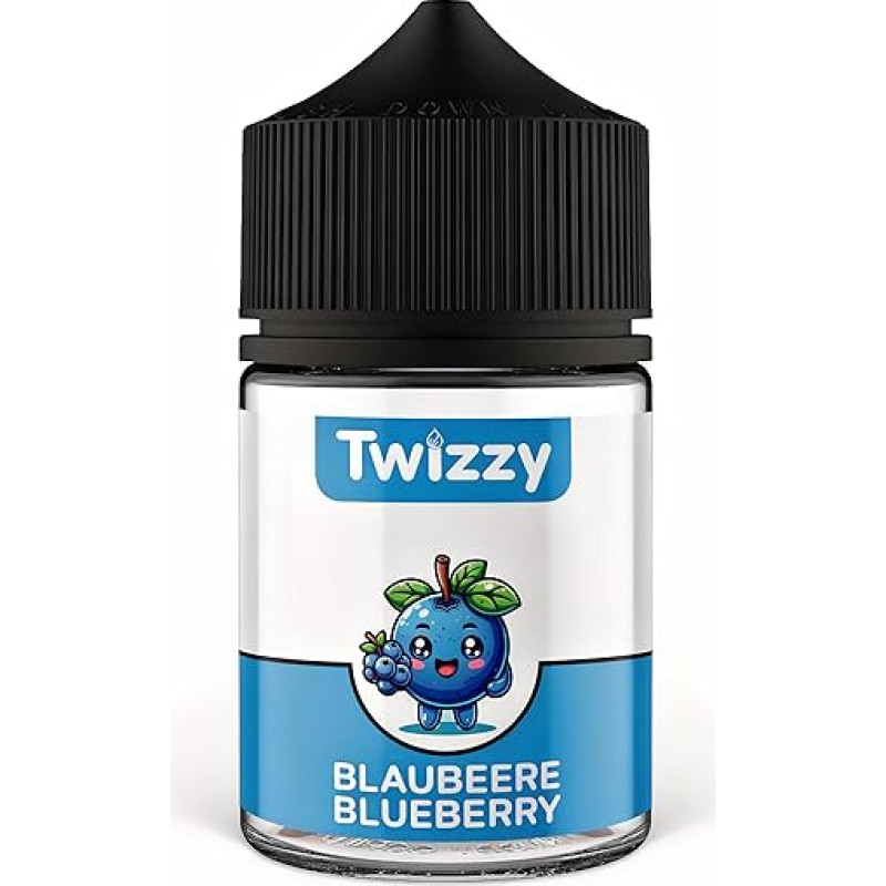 Twizzy Blueberry Food Flavouring, 60 ml, Intense Aroma - Ideal for Baking, Food & Drinks, Also for Misting, Mist etc