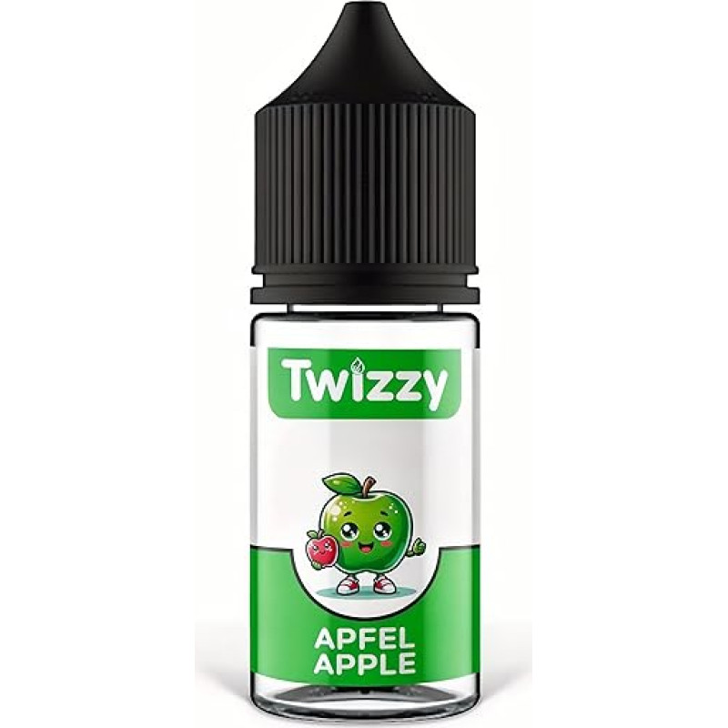 Twizzy Apple Food Flavouring, 30 ml, Intense Aroma – Ideal for Baking, Food & Drinks, Also for Nebulisers, Mist Machines, etc.