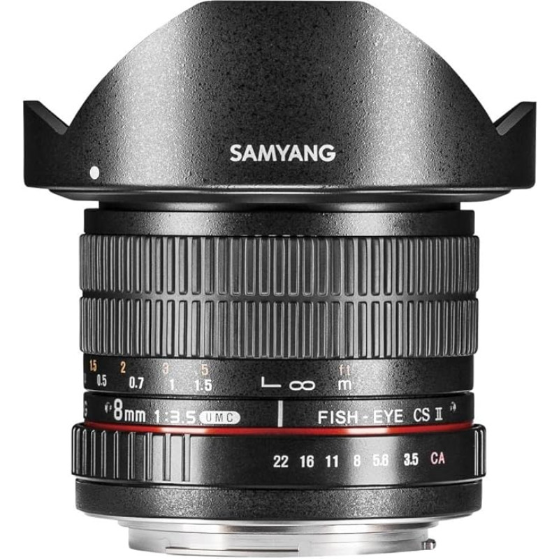 Samyang 8 mm Fisheye F3.5 rankinio fokusavimo objektyvas Sony