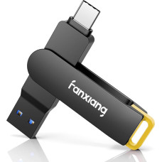 fanxiang USB Stick USB C and USB A 128 GB, up to 220 MB/s, Memory Stick with Dual Interfaces of USB-C and USB-A for Mobile Phone, Computer, Laptop, Tablet and TV (F375 128GB)