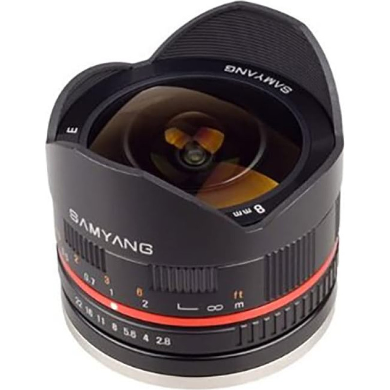 Samyang 8mm F2.8 UMC Fisheye II (juodas) objektyvas Sony E-Mount (NEX) fotoaparatams (SY8MBK28-E)