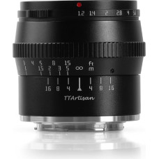 TT Artisan TTAL5012NZB 50 mm F1.2 APS-C objektyvo jungtis Nikon Z laikiklis Juoda Rankinis fokusavimas Optinė konstrukcija 11 elementų 7 grupėse