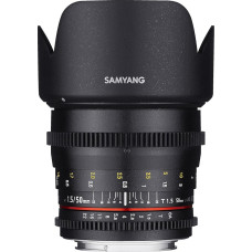 Samyang 50/1.5 objektyvas Video DSLR Nikon F rankinio fokusavimo vaizdo objektyvas 0.8 pavarų dėžė Portretinis objektyvas Juoda