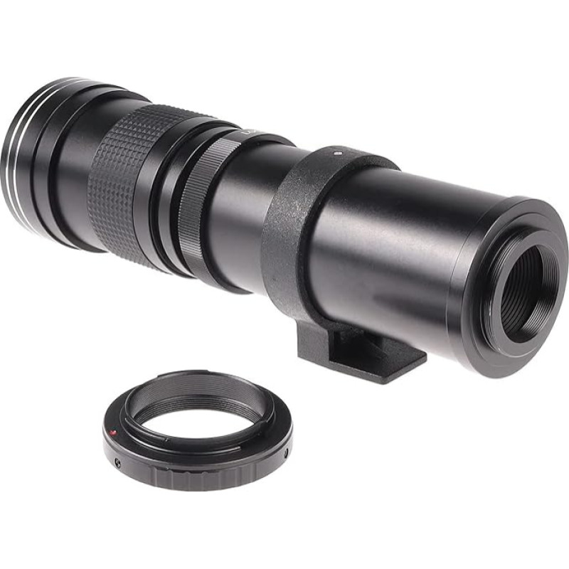 Hersmay 420-800mm F/8.3-16 E-Mount teleobjektyvo priartinimo objektyvas Rankinio fokusavimo super teleobjektyvas, skirtas Sony A9 A7III A7SIII A7IV A7RIV A7RV A7RV A7C ZV-E10 A6600 A6400 A6300 A6100 NEX5 NEX5 NEXX5 6 NEX77