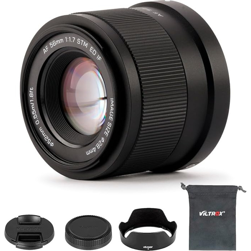 VILTROX 56 mm F1.7 Z-Mount, didelės diafragmos APS-C automatinio fokusavimo lengvas fiksuoto židinio nuotolio objektyvas, skirtas Nikon Z-Mount fotoaparatams Z30 Z50 Z5 Z6 Z6II Z7 Z7II Z8 Z9 ZFC