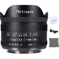 7artisans 7,5 mm f2,8 APS-C rankinis 