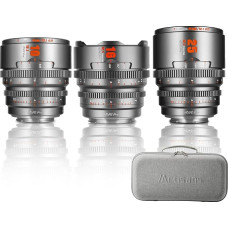 7artisans 10 mm/16 mm/25 mm T2.1 kino objektyvų S35 kadrų rinkinys, suderinamas su 