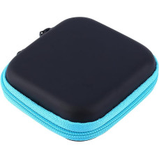 Small Square Headphone Case, Zipper Carrying Case, Portable Earbud Case, Storage Box, Pocket Headset, Headphone Bag, Cable, Jewelry Storage Container, Organizer