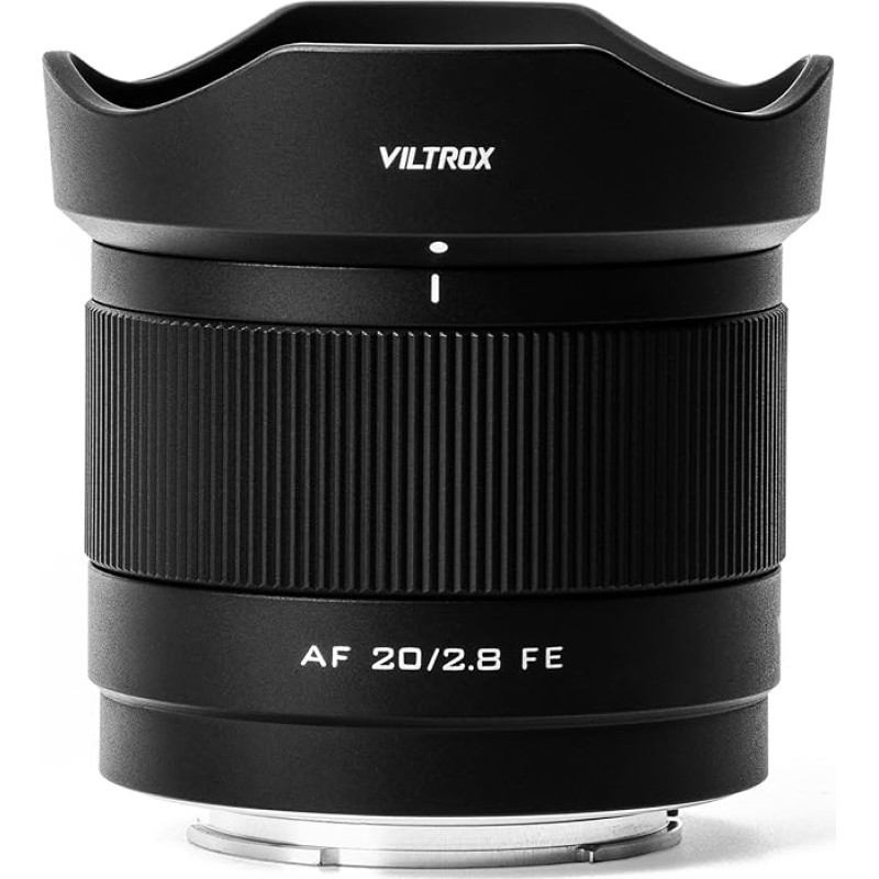 VILTROX 20 mm f2.8 FE, 20 mm f/2.8 e mount objektyvas pilno formato Sony e mount, AF plataus kampo objektyvas Sony e Mount a7cr a7cii a7c a6700 zv-e100 a6600 a6400 a7iv a7ii