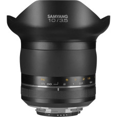 Samyang XP 10 mm F3.5 Nikon F - rankinis itin plataus kampo objektyvas, 10 mm fiksuoto židinio nuotolio, skirtas Nikon pilno formato ir APS-C fotoaparatams su F jungtimi, skirtas F serijai, idealiai tinka fotografuoti gamtą ir architektūrą