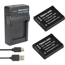 Newmowa Replacement Battery LI-50B (Pack of 2) and Portable USB Charger Kit for Olympus LI-50B and Olympus SZ-10 SZ-12 SZ-15 SZ-16 iHS Sz-20 SZ-30MR SZ31MR iHS TG-610 TG-630