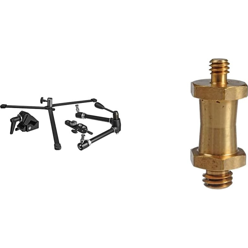 Manfrotto Magic Arm Set 143 N/BKT, 035,003 & Camera Pin for Super Clamp 037