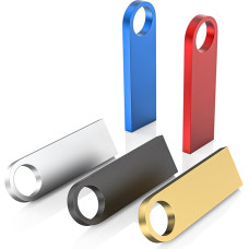 Metalinė USB atmintinė 16 GB, 5 vnt., ABLAZE Mini atmintinė, atspari vandeniui, 16 GB USB atmintinė, įvairiaspalvė, 5 vnt., skirta nešiojamajam kompiuteriui, kompiuteriui, televizoriui, automobiliui