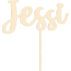 Personalised Wooden Cake Topper with Customisable Name - Cake Decoration, Cake Topper, Name, Gift Idea, Birthday, First Name, Cake Decoration, Cake Topper