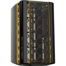 Geometric Future M2 The ARK Mesh Black Open Frame with High Airflow, mATX/Mini-ITX Gaming Case, Type-C Hub, 360 Degree Cooler, GEO-M2-MB