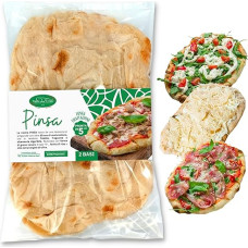 Valle del Crati 6 Italian Pinsa Bases Pre-Cooked | Pinsa Ready in 5 Minutes, Long Sourdough, Made in Italy, Pinsa Bases of 250 g Each