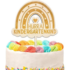 Tortas dekoracija Pirmoji mokyklos diena, Uraja darželio vaikas, Mediena, Vaivorykštės torto dekoracija Darželio pradžia Darželio 2024, Pirmoji darželio diena Torto dekoracija, Berniukas Mergaitė Darželio diena Dovana