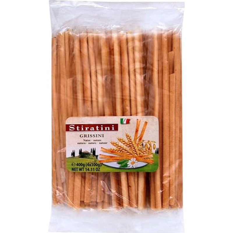 Grissini - Grissini, Tasty Crispy Bread Pastry Sticks in 400 g Bag by Stiratini