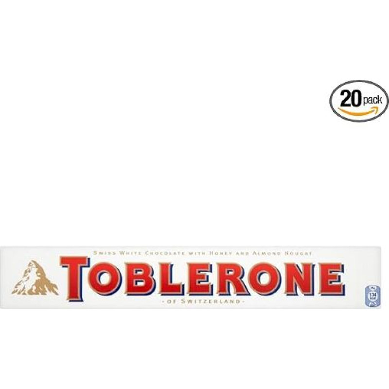 Toblerone White Chocolate 100 g (Pack of 20)