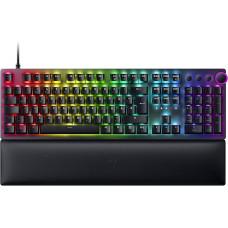 Razer Huntsman V2 (Red Switch) - Practical Latency-Free Optical Gaming Keyboard (Palm Rest, Control Control, 4 Media Buttons, Doubleshot PBT Keycaps) QWERTZ | DE Layout, Black
