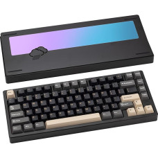 CutiePcs WOBKEY Rainy75 Aluminum HMX Switch Mechanical Keyboard with Superior Acoustics, Wired, BT, 2.4G wireless Connectivity (Standard - Black)