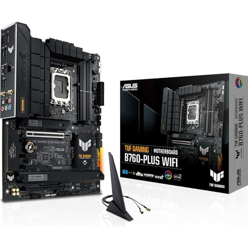 ASUS TUF Gaming B760-PLUS WiFi Motherboard Socket Intel LGA 1700 (Intel B760, ATX, DDR5 Memory, PCIe 5.0, 2x M.2, WiFi6, Thunderbolt 4, Aura Sync)