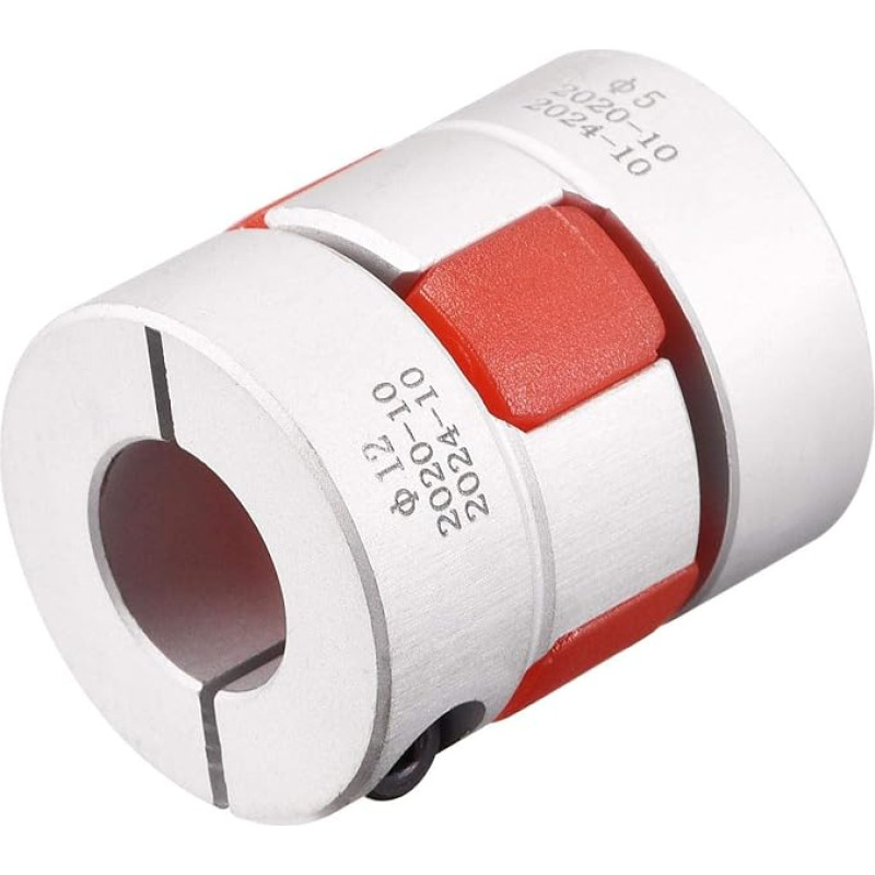 sourcing map Flexible Spider Coupling 5mm to 12mm Bore L31xD25 Coupling Shaft Joint for Servo Motor