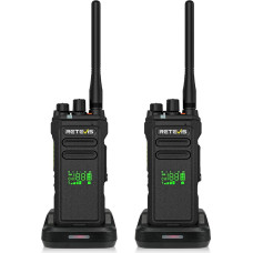 Retevis NR30D DMR Walkie Talkie Digital, Long Range Radio, AI Noise Reduction, IP67, High Performance, 2800mAh, Waterproof Walkie Talkies for Security Teams (Pack of 2)