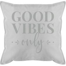 Pagalvėlė 50 x 50 cm - pareiškimas su posakiais - tik geros nuotaikos užrašas - 50 x 50 cm - pilka - pagalvėlės užvalkalas Posakiai Vyriška pagalvėlė ir užpildas Posakis Sofos pagalvėlė Laimingų Naujųjų Metų Kanapa Naujieji Metai