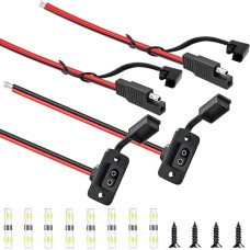 Xiatiaosann SAE jungtis Stačiakampio formos lizdas Šoninės sienos jungtis Oro sąlygoms atspari SAE greitoji jungtis Įleistinis lizdo kabelis 10AWG SAE prailginimo kabelis, skirtas saulės kolektoriams, nameliams ant ratų, motociklų generatoriams