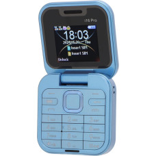 Vyresnio amžiaus sulankstomas telefonas, sulankstomas 2G mobilusis telefonas su dideliais mygtukais, garsiu garsu, dviem SIM kortelėmis, greituoju rinkimu, FM radiju, LED žibintuvėliu, ilgu budėjimo režimu (mėlynas)