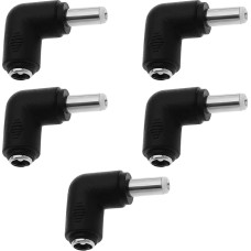 VGOL 5pcs DC 90 Degree Right Angle Male to Female Power Adapter Converter for CCTV Camera Laptop