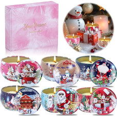 Kinwers Scented Candle Christmas, Pack of 6 Scented Candles Set, Scented Candles Gift Set, Gifts Christmas Candle